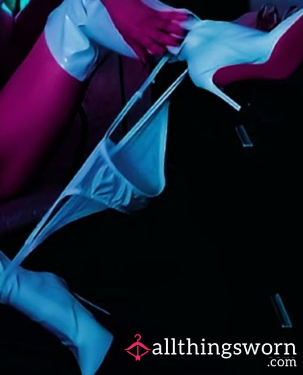 White Satin String Bikini Panties