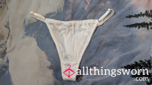 🤍White Satin Thong