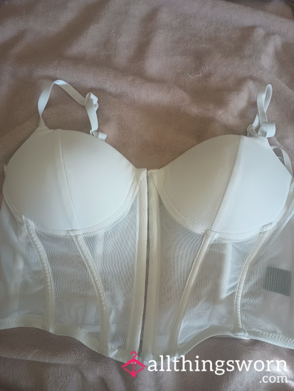 White Say What Bra/corset