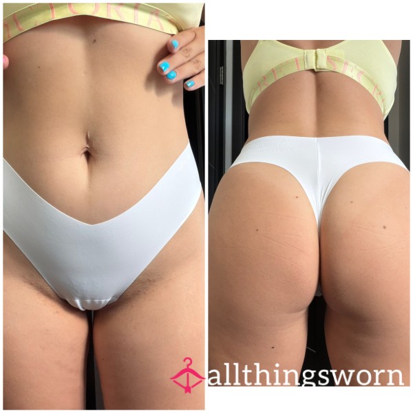 White Seamless Thong