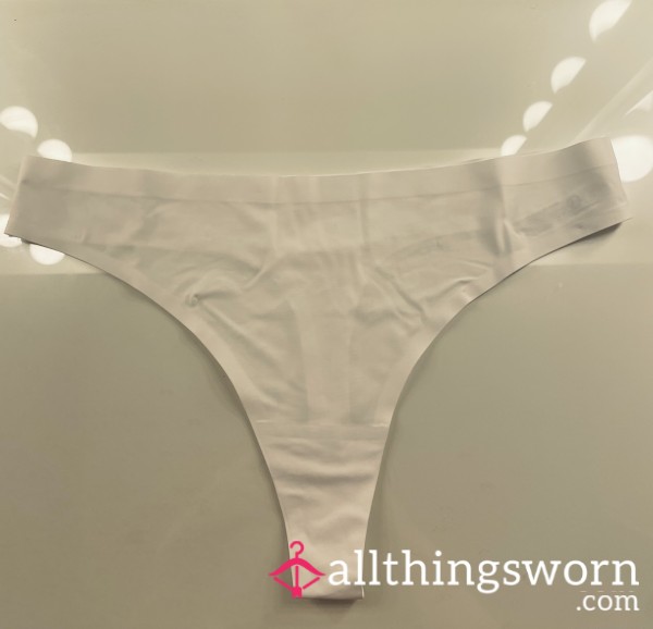 White Seamless Thong
