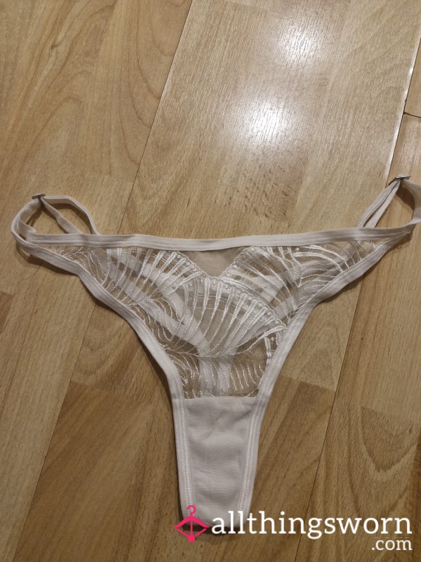🤍 White See Through Thong 🤍