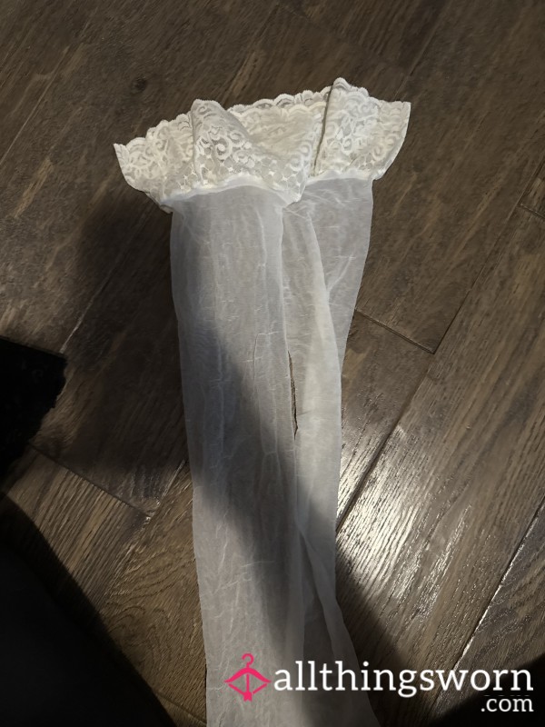 White Sheer Stockings