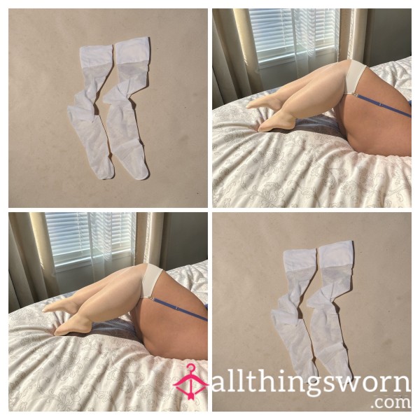 White Sheer Stockings