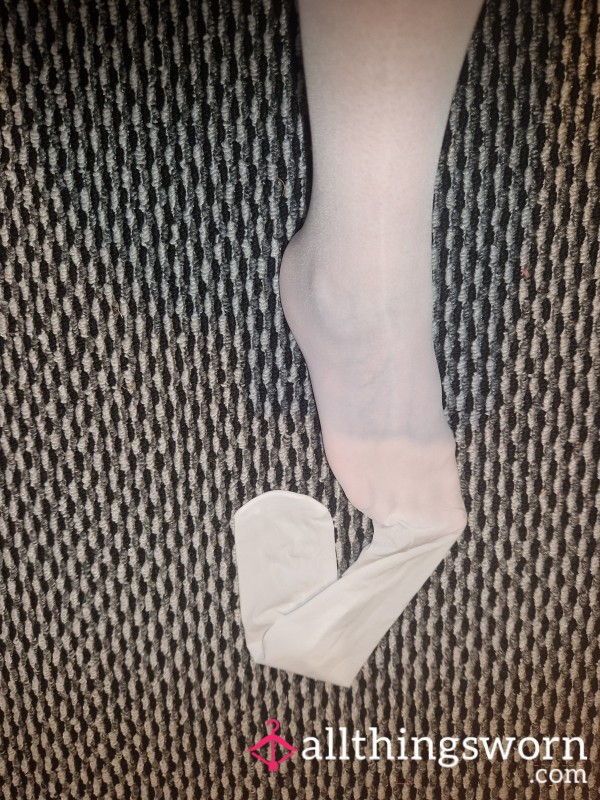 White Shiny Glossy Tights