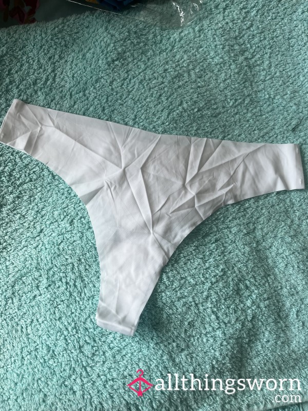 White Silky Smooth Seamless Thongs