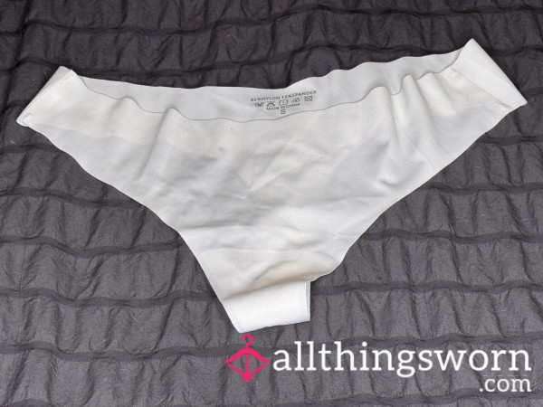 White Silky Well Worn Thongs