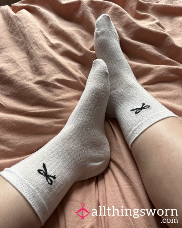 White Size UK 2-5 Socks, Worn For 16hours 🧦