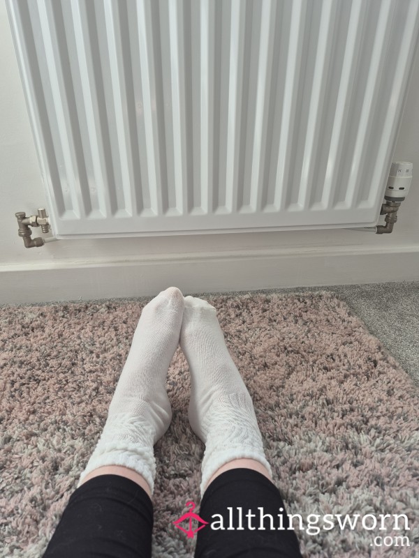 White Slouch Cotton Socks