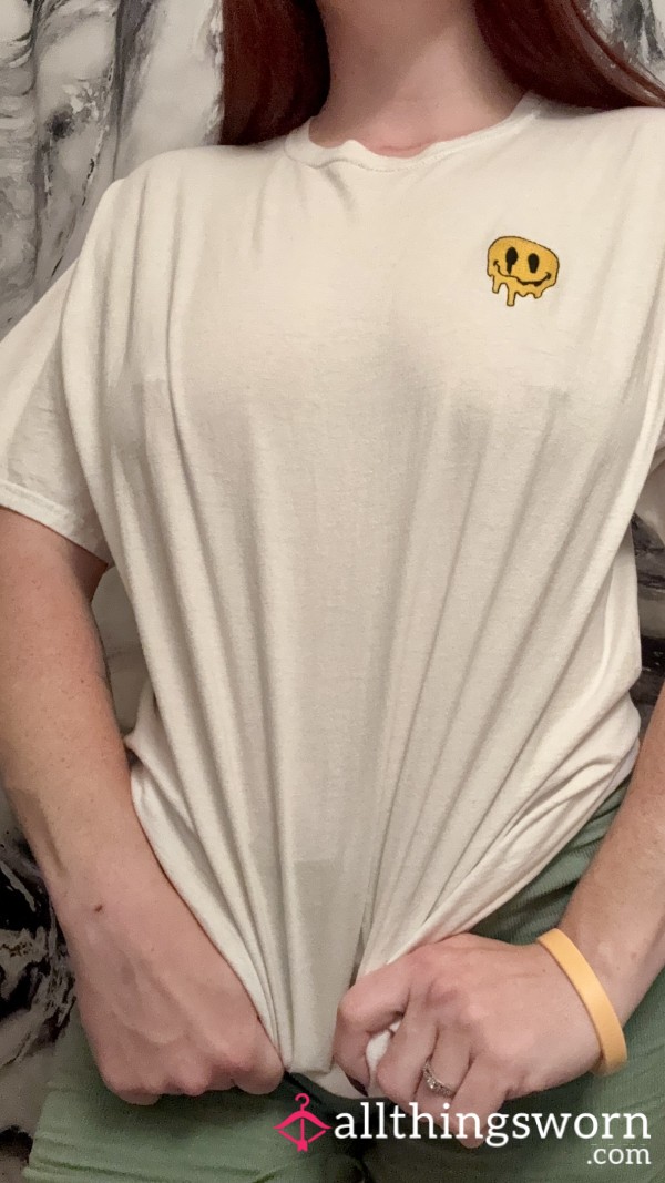 White Smiley Tee