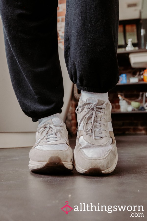 Well Worn Stinky White Sneakers [FREE US SHIPPING]