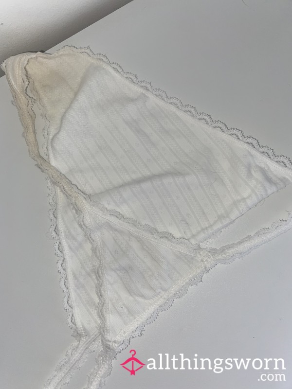 White Soaked Panties-24hour Worn-sweet And Scented Just For You