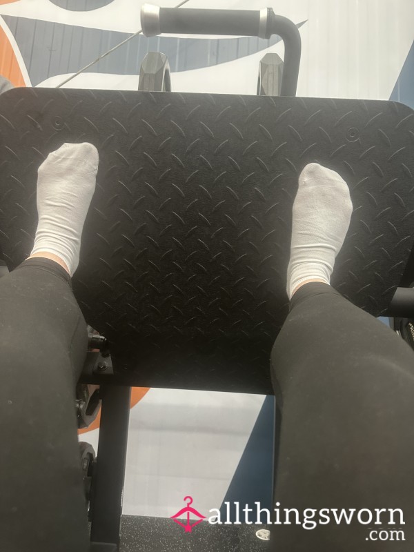 White Socks Dirty & Sweaty From The Gym!