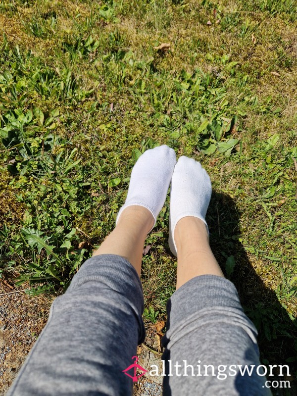White Socks Of A Sporty Cute Petite Girl