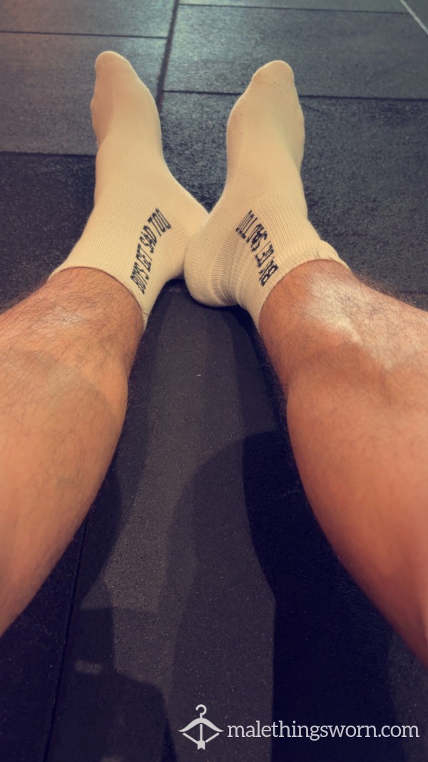 White Socks - Size 8, Nice And Sweaty.