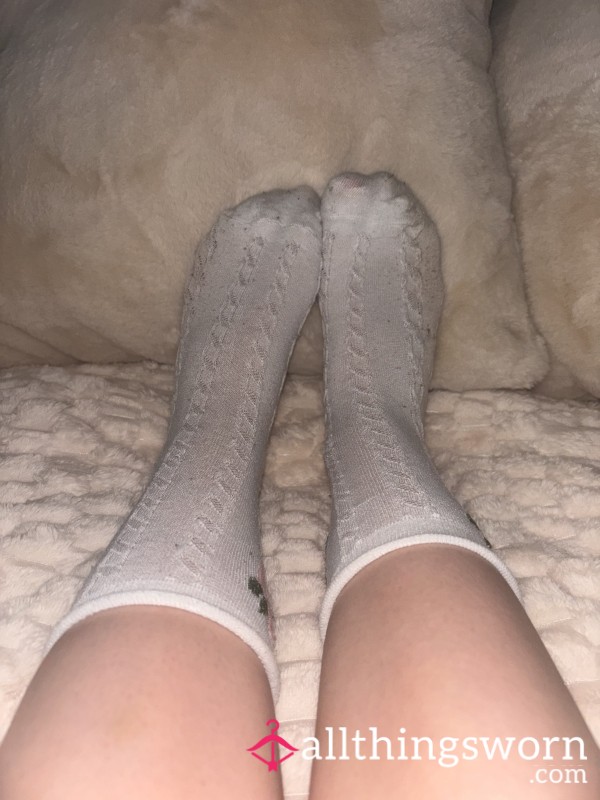 White Socks With A Flower