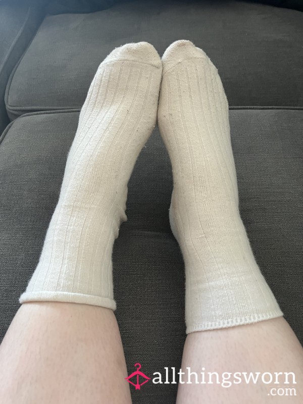 White Socks Worn 24 Hour X Very Dirty X