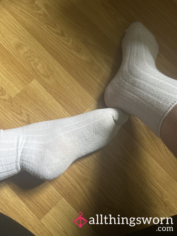 White Socks. Worn.