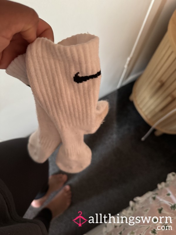 White Socks Worn For Hours On A Hot Spring Day