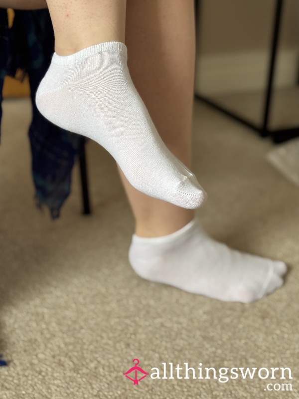 White Socks Worn With Optional Message On