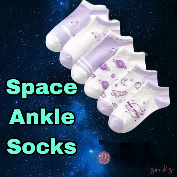 White Space Ankle Socks