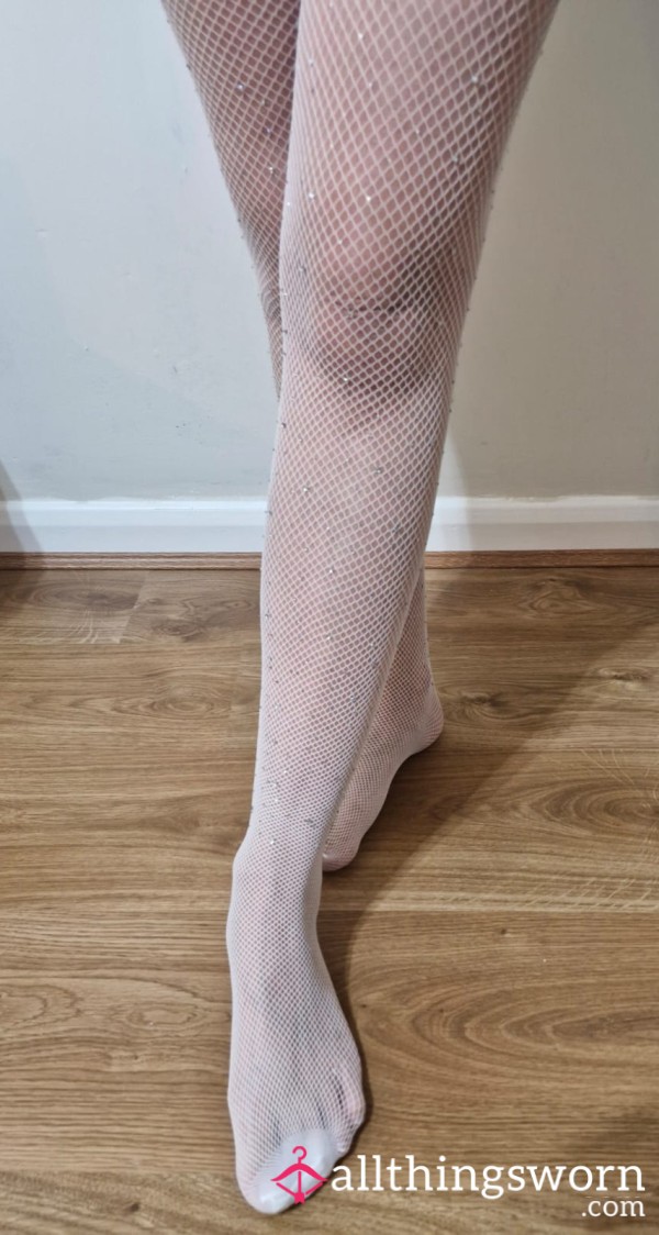 🤍 White Sparkly Tights 🤍