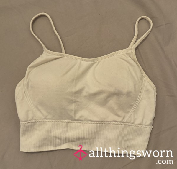 White Sport Bra Super Soft And Sweaty
