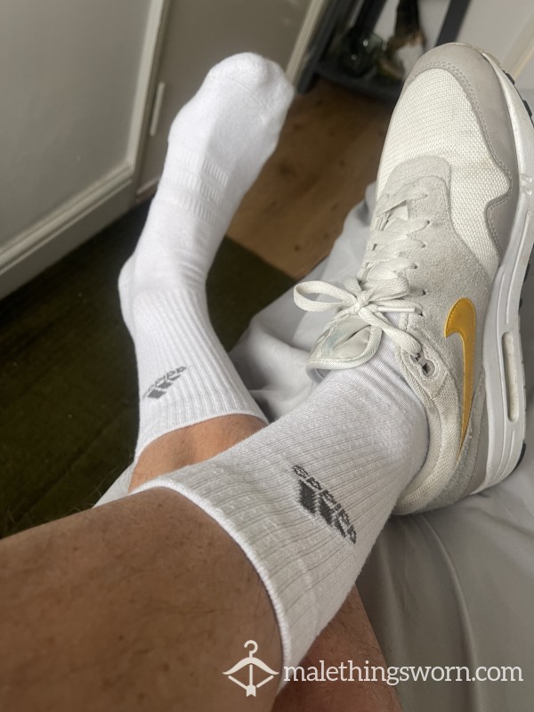 White Adidas Socks