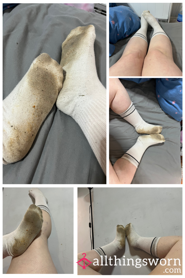 🔥 White Sport Socks | Heavily Worn | Dirty & Scented 🔥