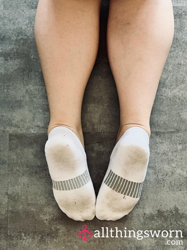 White Sport Socks - Worn For Min. 24h