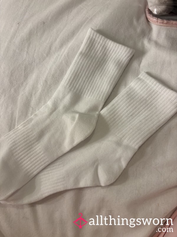 White Sports Socks Ready To Wear !