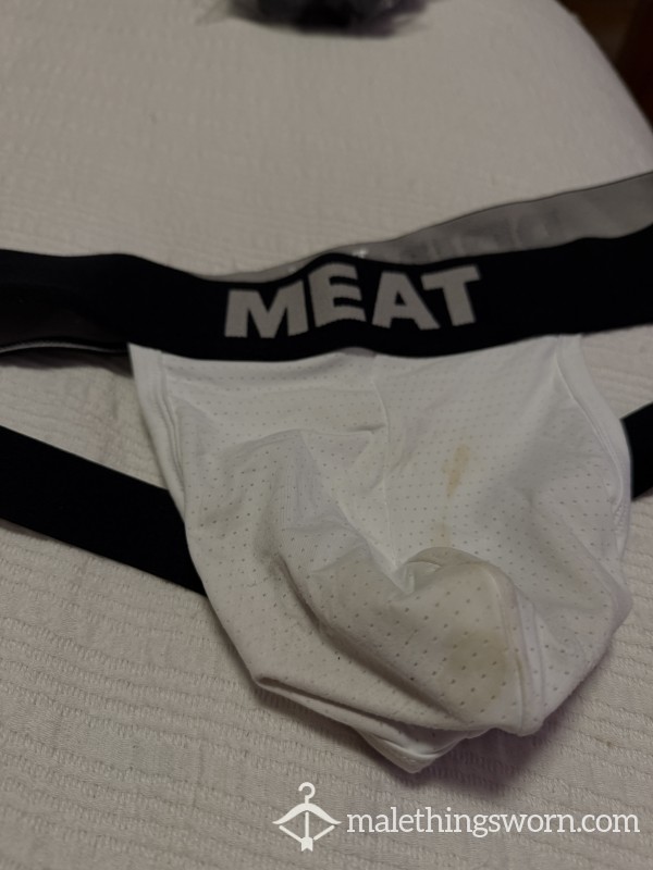 White Stained Jockstrap