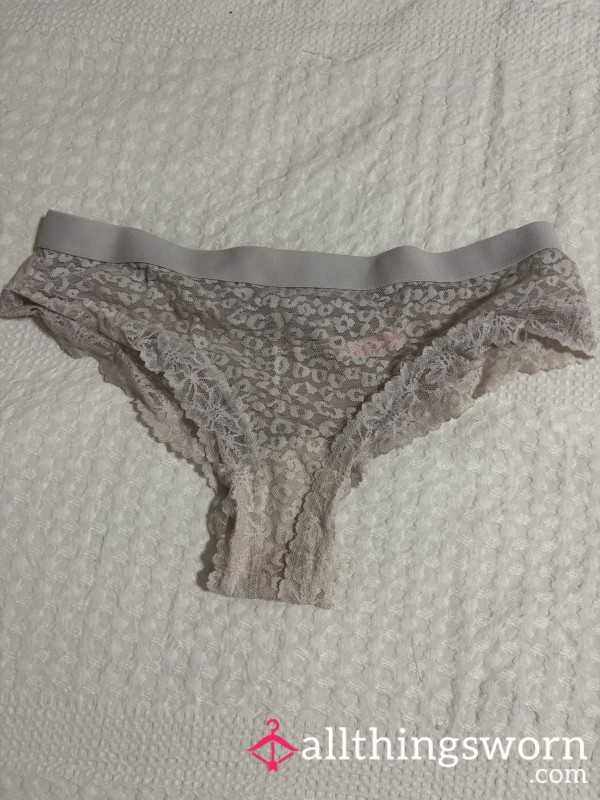 White Stained Victoria Secret Panties