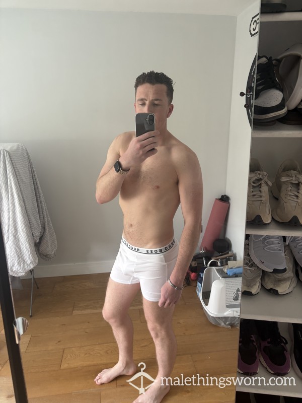 White Stinky Hugo Box Boxers