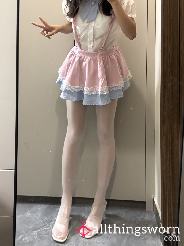 White Stockings Worn For You – Soft & Elegant
