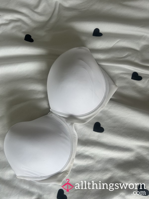 White Strapless Bra