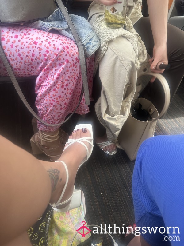 White Strappy Heels