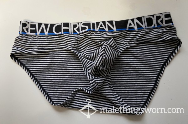 Striped AC Briefs Size XL (35-38 In / 89-96 Cm)