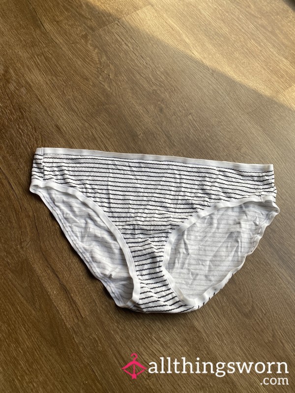 White Striped Panties