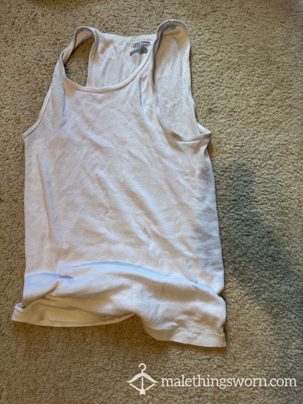 White Sweaty Pits Wife Beater