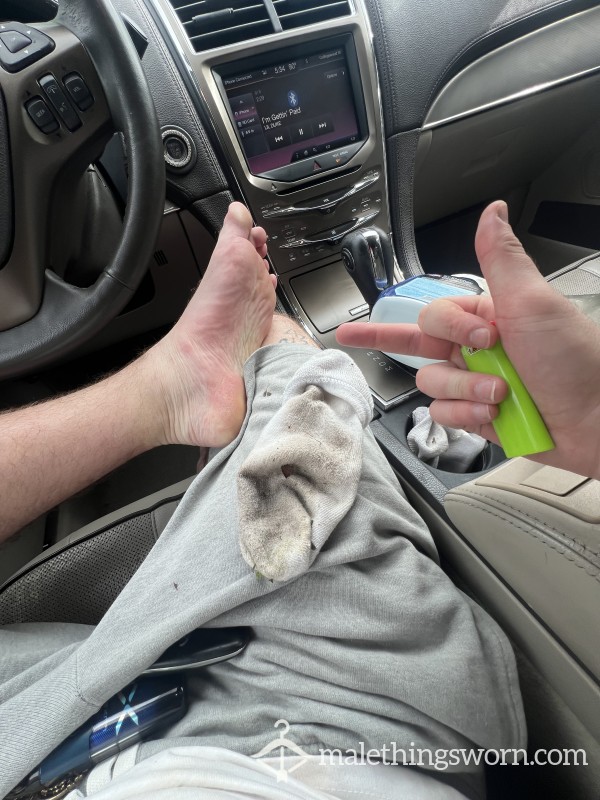 White Sweaty Sticky Stinky Florida Gym Socks