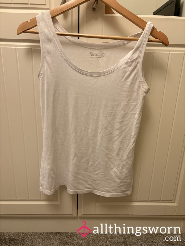 White Sweaty Vest Top