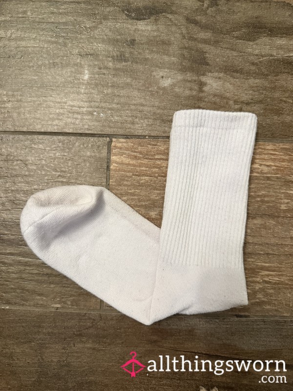 White Tall Socks