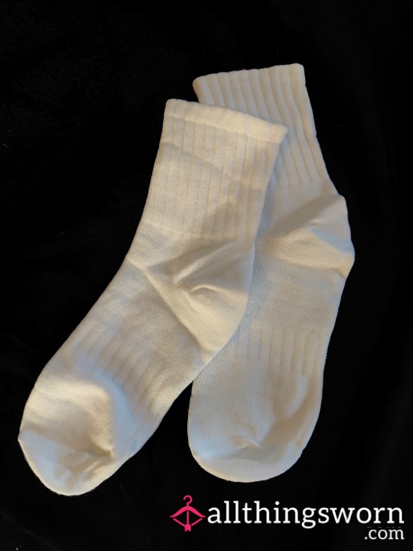 White Tennis Socks – Worn On Request 💋