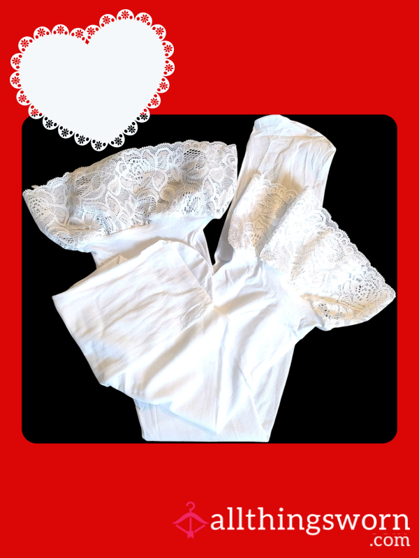 White Thigh High Tights (2 Pair)