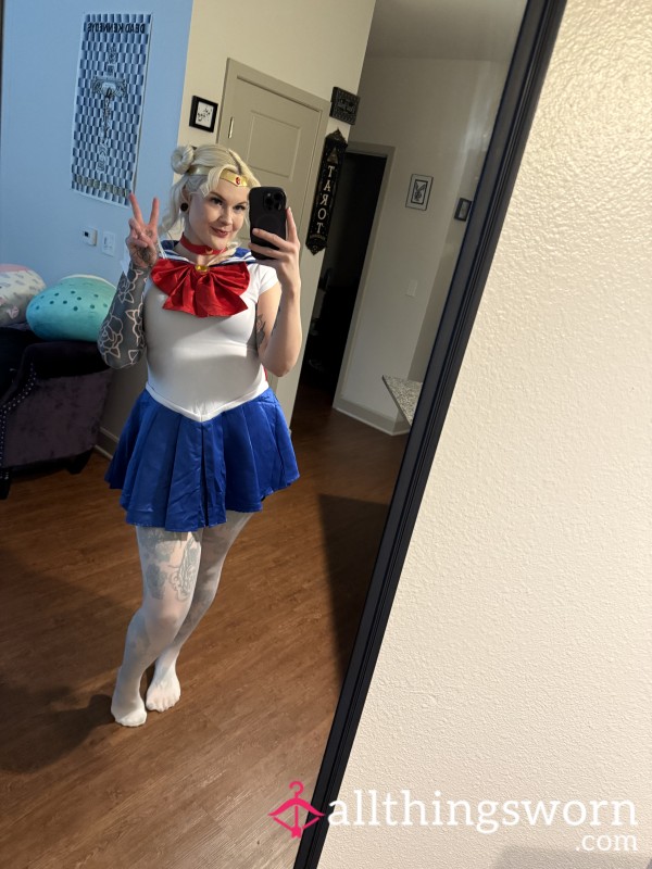 White Thigh High Tights