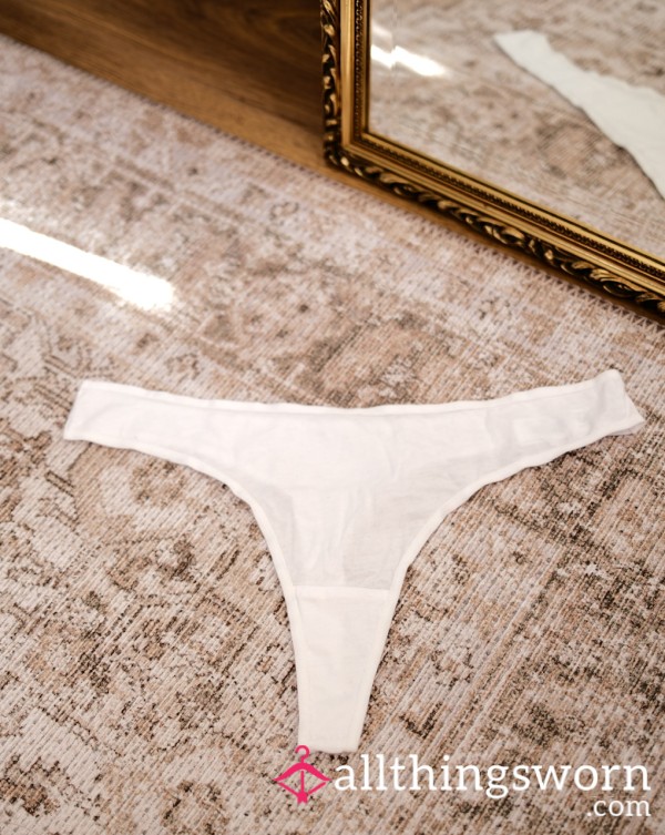 White Thong, 48hr Wear 🤍