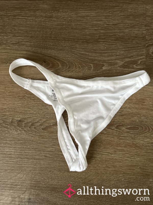 White Thong 😌 Innocent Look, Not So Innocent Wear