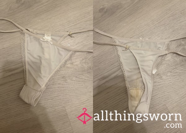 White Thong - Worn For 12hours