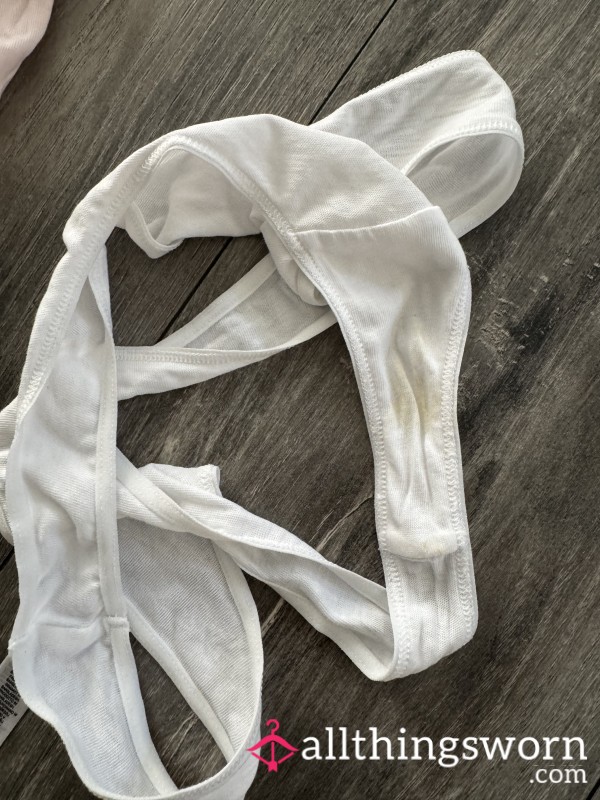 White Thong Worn For 24 Hours